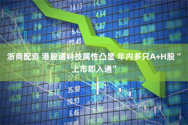 浙商配资 港股通科技属性凸显 年内多只A+H股“上市即入通”