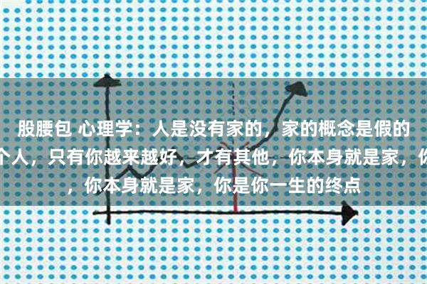 股腰包 心理学:人是没有家的,家的概念是假的,人生只有你一个人,只有你越来越好,才有其他,你本身就是家,你是你一生的终点